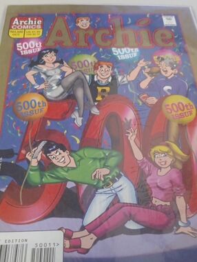 Archie Comics 500th Issue Collector Cover - Colorful Blue & Red